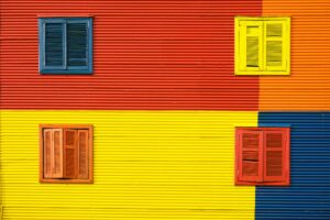 Colorful house facade in La Boca, Buenos Aires