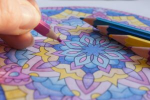 Coloring a mandala